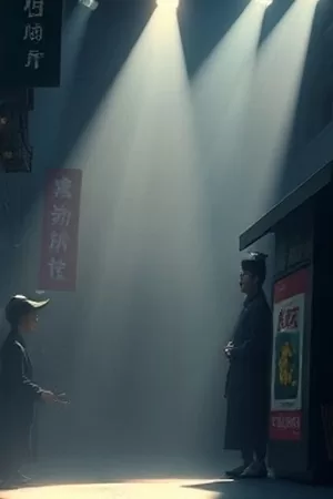 樱花影视首屏主推剧集《樱色航线》竖版海报，主角站在开满花树的站台上