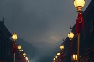 《星轨之下》剧照，夜空中的星轨与山脊线